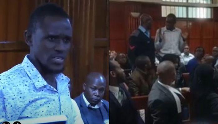 File image of man who disrupted court proceedings on July 1, 2025.